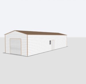 16x55x10 Metal Garage