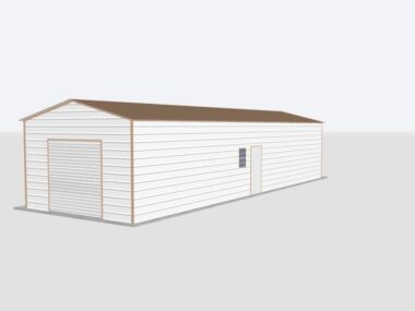 Keen's Buildings, 16x55x10 Metal Garage, KBG-1G165510-1D1W