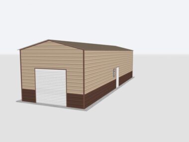 Keen's Buildings, 16x50x12 Metal Garage, KBG-1G165012-1D1W