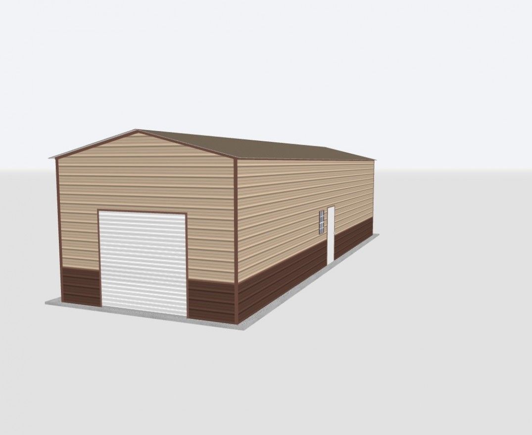 16X50X12 Metal Garage 16X50X12 Metal Garage Keen'S Buildings, 16X50X12 Metal Garage, Kbg-1G165012-1D1W