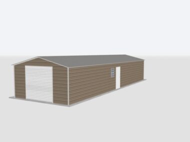 Keen's Buildings, 16x60x8 Metal Garage, KBG-1G166008-1D1W
