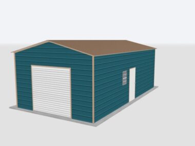 Keen's Buildings, 16x25x10 Metal Garage, KBG-1G162510-1D1W