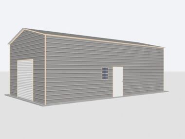 Keen's Buildings, 18x25x12 Metal Garage, KBG-1G182512-1D1W