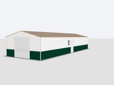 Keen's Buildings, 18x50x8 Metal Garage, KBG-1G185008-1D1W