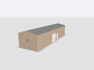 Keen's Buildings, 18x60x12 Metal Garage, KBG-1G186012-1D1W