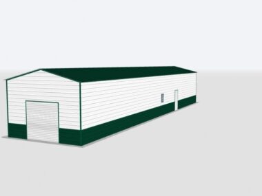 Keen's Buildings, 18x100x10 Metal Garage, KBG-1G1810010-1D1W