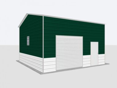 Keen's Buildings, 20x20x12 Metal Garage, KBG-1G202012-1D1W