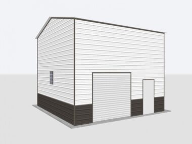 Keen's Buildings, 20x20x16 Metal Garage, KBG-1G202016-1D1W
