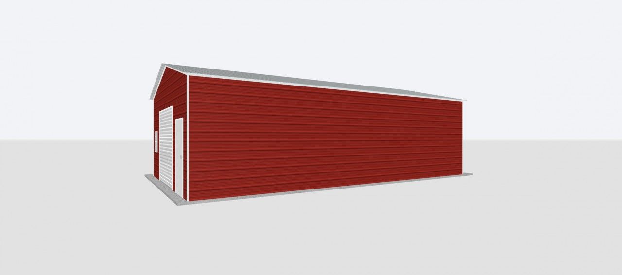 20X40X8 Metal Garage 20X40X8 Metal Garage Keen'S Buildings, 20X40X8 Metal Garage, Kbg-1G204008-1D1W