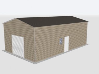 Keen's Buildings, 20x35x12 Metal Garage, KBG-1G203512-1D1W