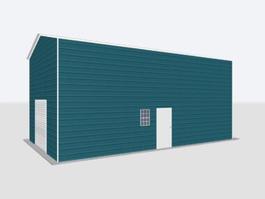 Keen's Buildings, 20x20x20 Metal Garage, KBG-1G202020-1D1W