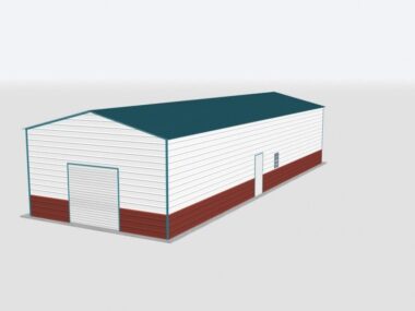 Keen's Buildings, 22x60x12 Metal Garage, KBG-1G226012-1D1W