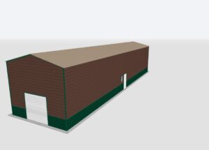 20x90x16 Metal Garage