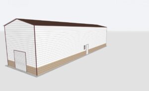 22x100x20 Metal Garage