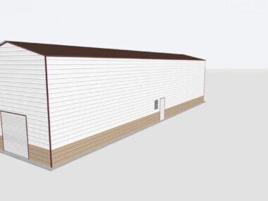 Keen's Buildings, 22x100x20 Metal Garage, KBG-1G2210020-1D1W