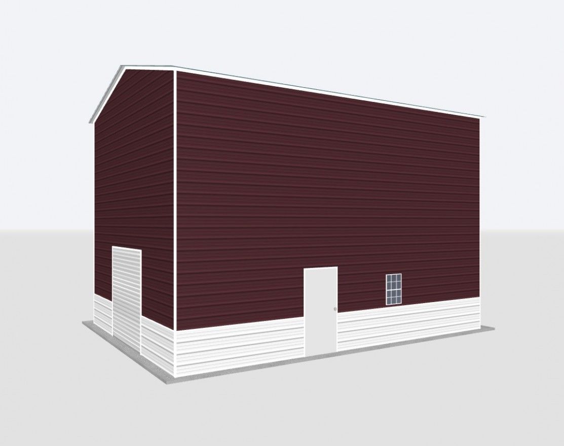 22X20X20 Metal Garage 22X20X20 Metal Garage Keen'S Buildings, 22X20X20 Metal Garage, Kbg-1G222020-1D1W