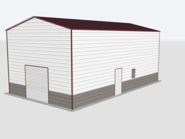 Keen's Buildings, 22x20x18 Metal Garage, KBG-1G222018-1D1W