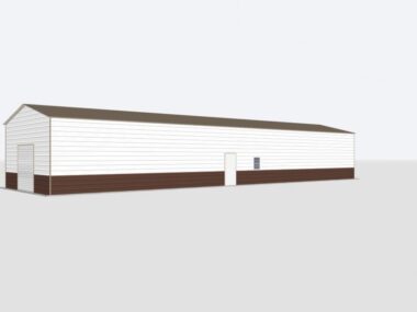 Keen's Buildings, 22x100x12 Metal Garage, KBG-1G2210012-1D1W