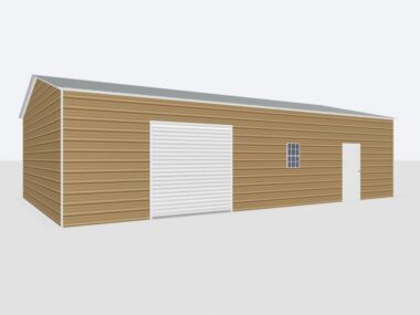 Keen's Buildings, 24x40x10 Metal Garage, KBG-1G244010-1D1W