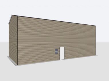 Keen's Buildings, 24x70x20 Metal Garage/Workshop Installed, KBG-1G247020-1D1W