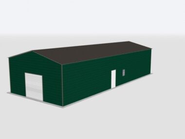 Keen's Buildings, 24x50x12 Metal Garage, KBG-1G245012-1D1W