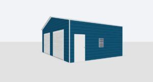 26x20x10 2-Car Metal Garage