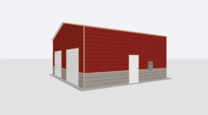 26x20x12 Metal Garage/Workshop Installed