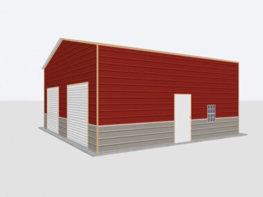 Keen's Buildings, 26x20x12 Metal Garage/Workshop Installed, KBG-1G262012-1D1W