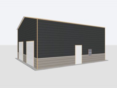 Keen's Buildings, 26x20x14 Metal Garage/Workshop Installed, KBG-1G262014-1D1W