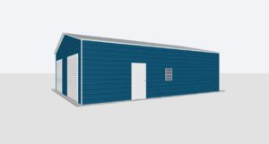 26x50x10 2-Car Metal Garage