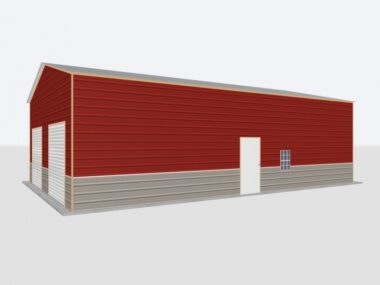 Keen's Buildings, 26x35x12 Metal Garage/Workshop Installed, KBG-1G263512-1D1W