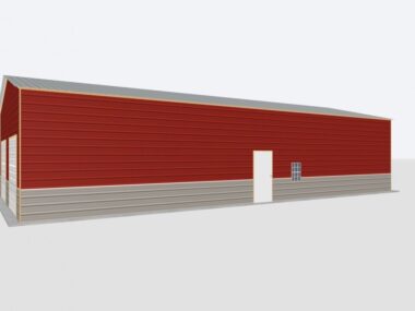Keen's Buildings, 26x65x12 Metal Garage/Workshop Installed, KBG-1G266512-1D1W