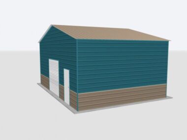 Keen's Buildings, 28x20x12 Metal Garage, KBG-1G282012-1D1W