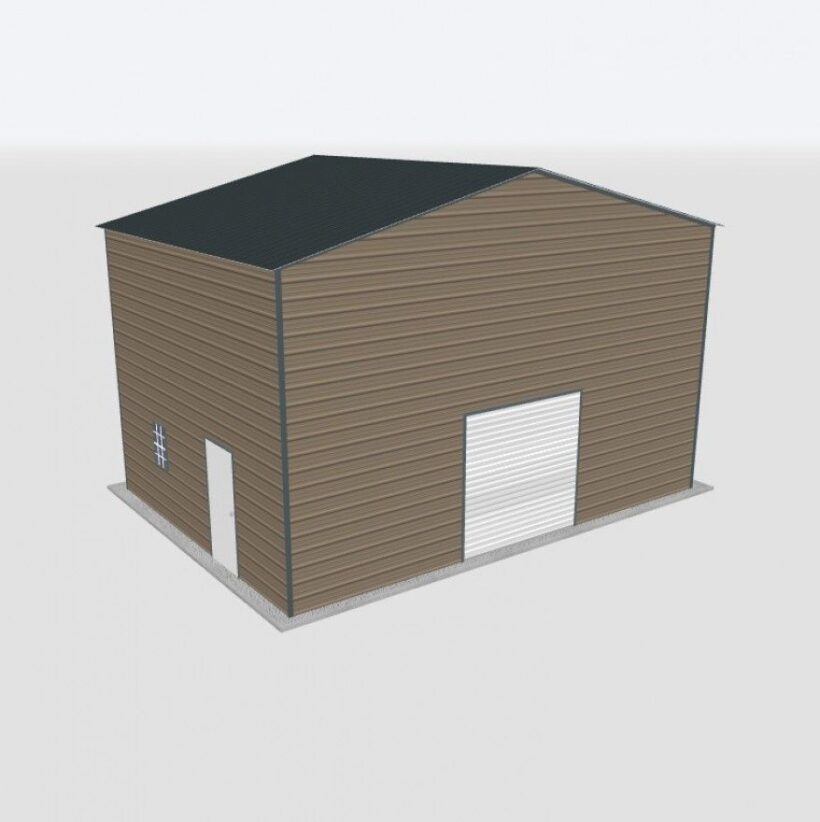 Keen'S Buildings, 28X20X16 Metal Garage, Kbg-1G282016-1D1W