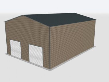 Keen's Buildings, 28x40x16 2-Car Metal Garage, KBG-2G284016-1D1W