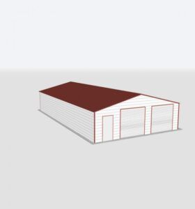 28x50x8 2-Car Metal Garage
