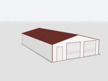 Keen's Buildings, 28x50x8 2-Car Metal Garage, KBG-2G285008-1D1W