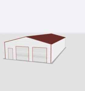 28x55x10 2-Car Metal Garage