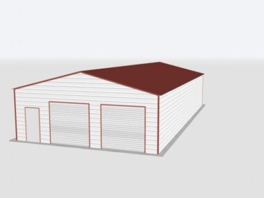 28x55x10 2-Car Metal Garage