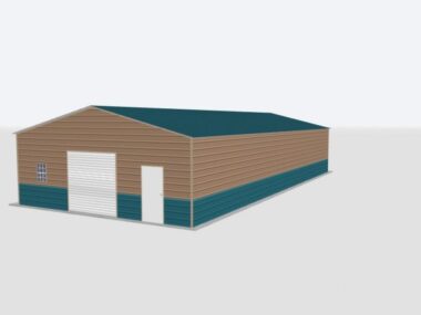Keen's Buildings, 28x90x10 Metal Garage, KBG-1G289010-1D1W