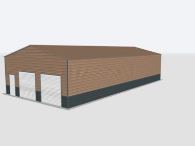 Keen's Buildings, 28x60x12 2-Car Metal Garage, KBG-2G286012-1D1W