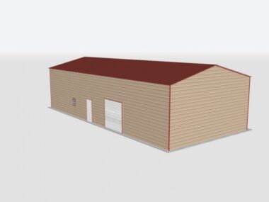 Keen's Buildings, 28x60x14 Metal Garage, KBG-1G286014-1D1W