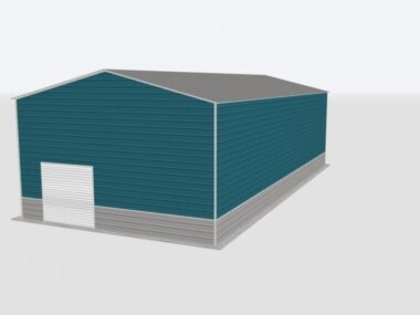 Keen's Buildings, 28x100x14 Metal Garage, KBG-1G2810014-1D1W