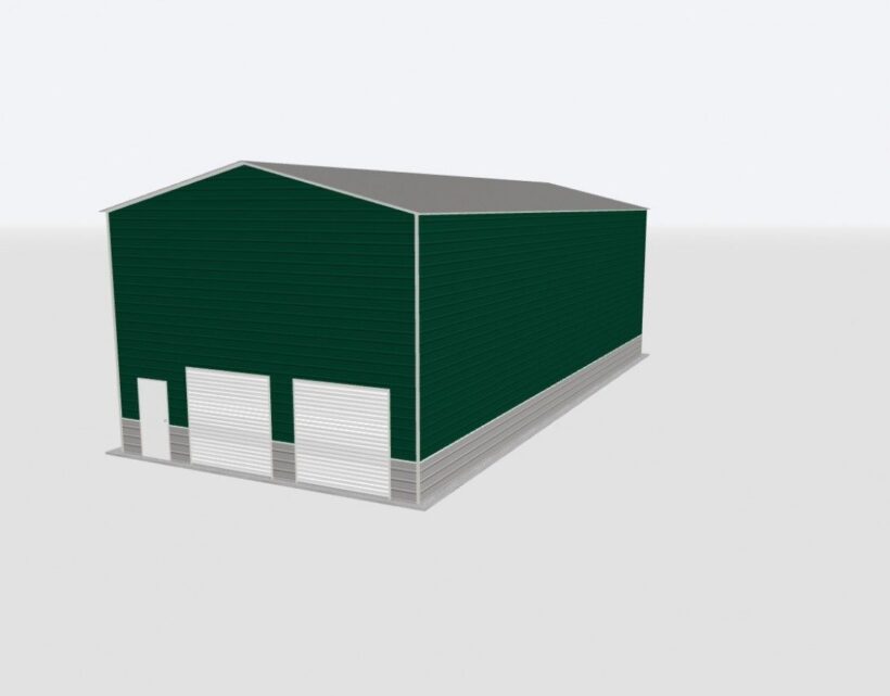 Keen'S Buildings, 28X65X20 2-Car Metal Garage, Kbg-2G286520-1D1W