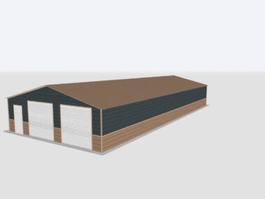 Keen's Buildings, 28x65x8 2-Car Metal Garage, KBG-2G286508-1D1W