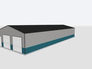 Keen's Buildings, 28x70x10 2-Car Metal Garage, KBG-2G287010-1D1W