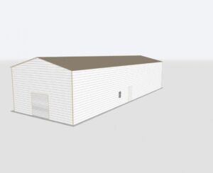 28x100x20 Metal Garage