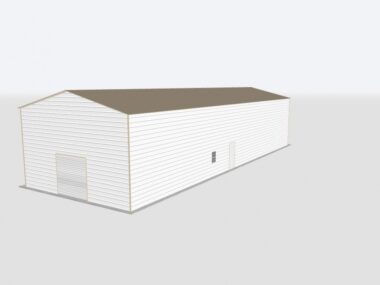 Keen's Buildings, 28x100x20 Metal Garage, KBG-1G2810020-1D1W