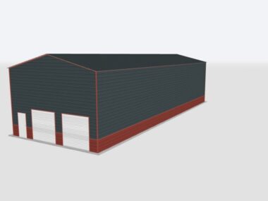Keen's Buildings, 28x90x14 2-Car Metal Garage, KBG-2G289014-1D1W
