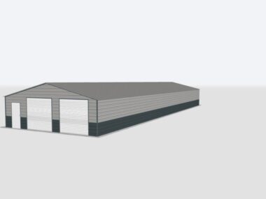 Keen's Buildings, 28x90x8 2-Car Metal Garage, KBG-2G289008-1D1W